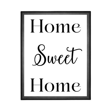 Home Sweet Home Sign Printable Modern Home Decor Room Decor Etsy