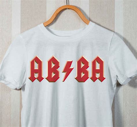 Abba logo 与闪电 t 恤 TenStickers