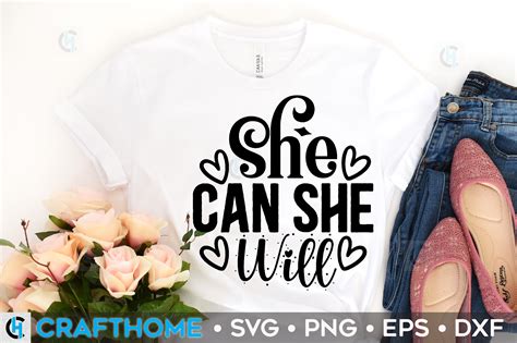 She Can She Will Graphic by crafthome · Creative Fabrica