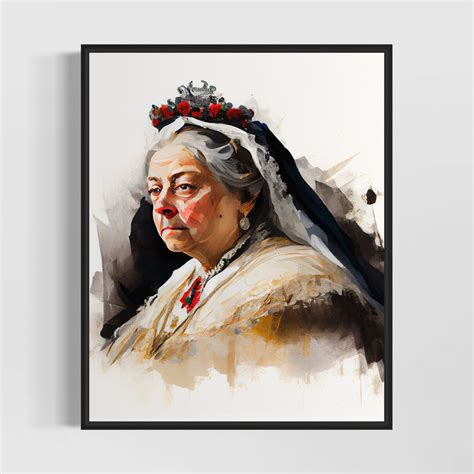 Queen Victoria Watercolor Art Print Queen Victoria Painting Etsy