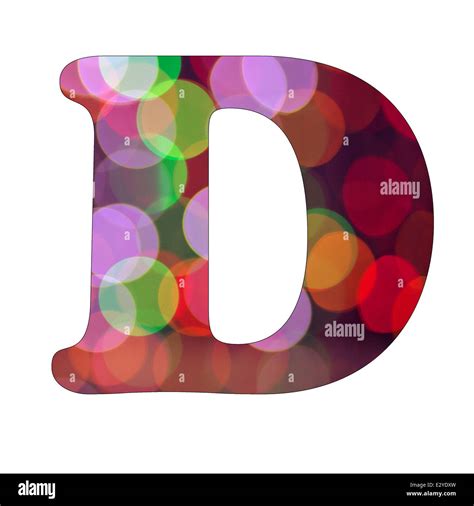 Capital Letter "D" of Bokeh Alphabet Stock Photo - Alamy