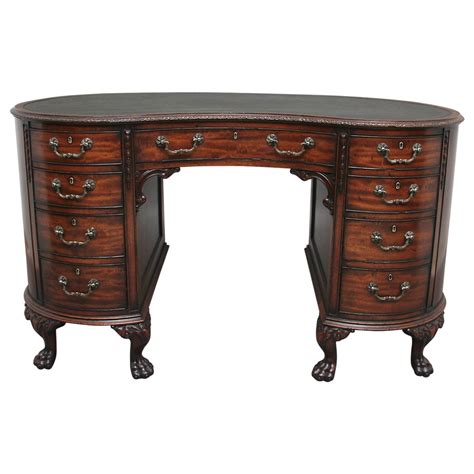 Frank Lloyd Wright For Henredon Walnut Kidney Shaped Desk At 1stdibs