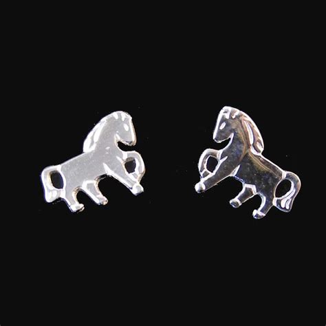 Sterling Silver Horse Earring 11x9mm Transglobal Trading Australian