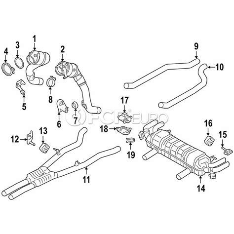 Bmw Exhaust Muffler Genuine Bmw 18308482534 Fcp Euro