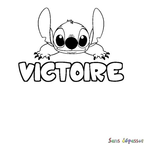 Coloriage Pr Nom Victoire D Cor Stitch Sans D Passer