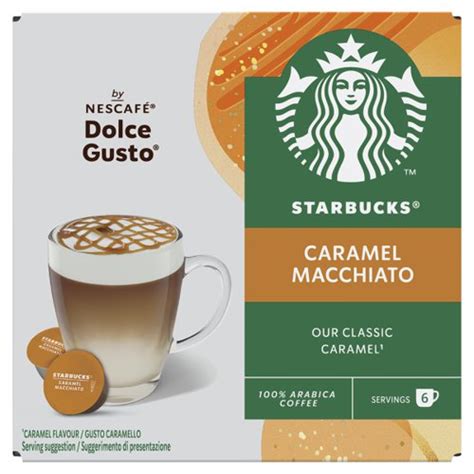 Starbucks By Nescafe Dolce Gusto Caramel Macchiato Coffee 12 Capsules Pack 3 12397694