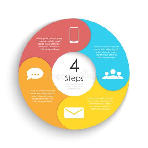 Vector Circle Chart Infographic Template For Cycle Diagram Graph Web Design Business Concept