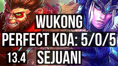 WUKONG Vs SEJUANI TOP 5 0 5 1 5M Mastery 800 Games KR Master