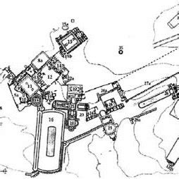 Map of the archaeological site of Villa Adriana (2 nd century AD). 1 ...