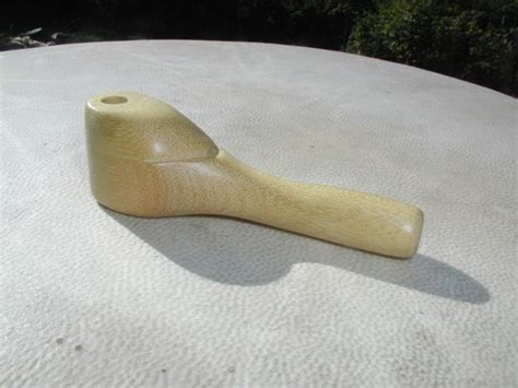 Exotic Wood Pipe With Lid Yellowheart Wood By Exotictobaccotools