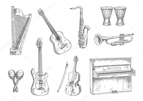 Musical Instrument Drawing