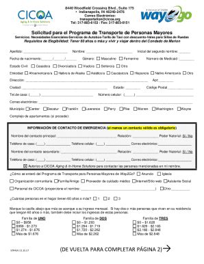 Fillable Online Transportation Services ApplicationCICOA Fax Email