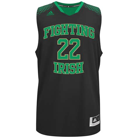 Adidas Mens Sleeveless Notre Dame Fighting Irish Ncaa Jersey In Black