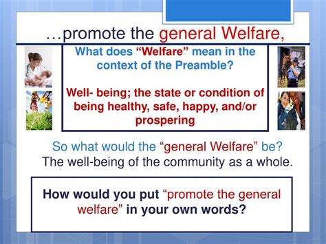 Promote The General Welfare Meaning