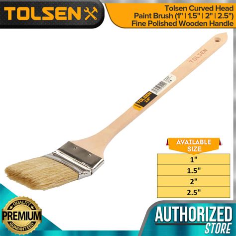 Tolsen Curved Head Paint Brush Fine Polished