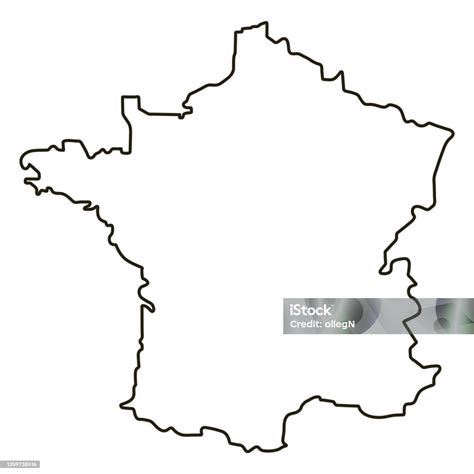 Map Of France Outline Map Vector Illustration Stock Illustration ...