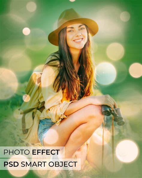 Free PSD | Portrait of person with bokeh effect