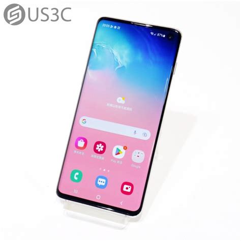 【us3c 青海店】【一元起標】samsung Galaxy S10 8g 128g Sm G973f 絢光白 61吋 4g Lte 雙卡雙