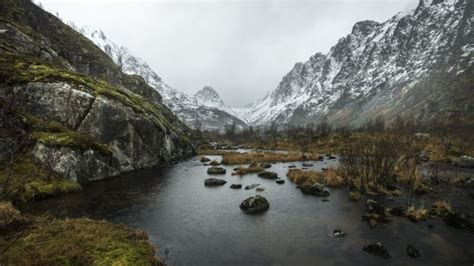 Papel De Parede X Px Lago Panorama Natureza Neve