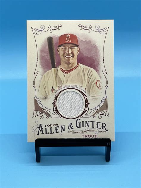 Mike Trout Relic Topps Allen Ginter Game Used Jersey Fsrb