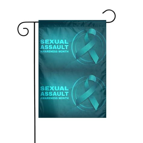 Sexual Assault Awareness Month Flags Garden Flag Double Sided Outdoor