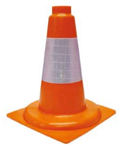 CONO NARANJA PVC FLEXIBLE 1 PIEZA 30CM BANDA RÉFLEX traffic coc3000