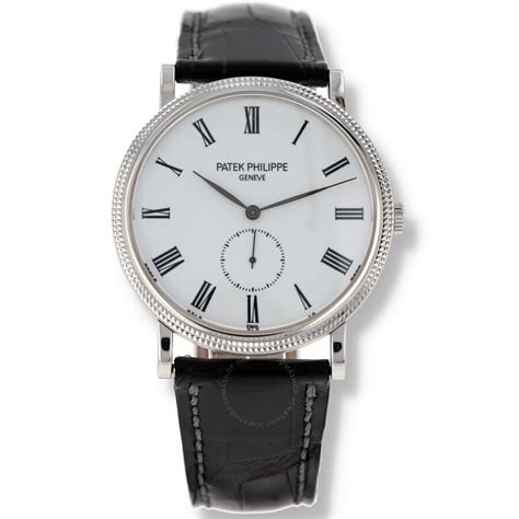 Pre Owned Patek Philippe Calatrava Hand Wind White Dial Unisex Watch