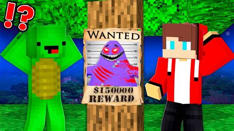 Jj And Mikey Wanted Grimace Shake Exe In Minecraft Challenge Maizen