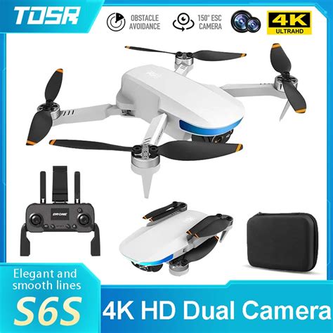 TOSR S6S Mini drone GPS câmera dupla HD profissional 4K grande