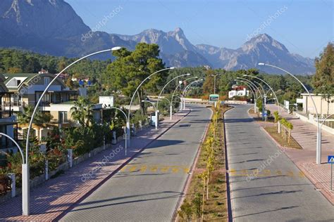 Street Of City Of Kemer Antalya Province Turkey Stock Photo By