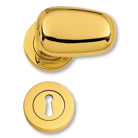 Door Handle Interior Brass Rosset And Escutcheon 1930 C09311 Italian Door Handles