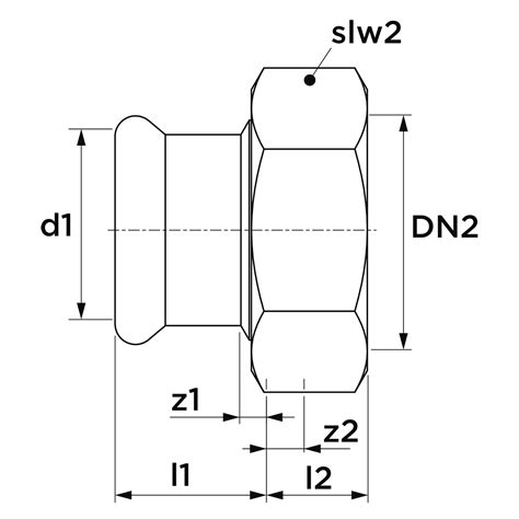 VSH XPress Cuivre raccord écrou libre FF 15xG3 4 Cr