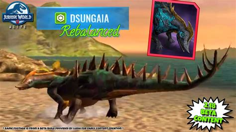 Dsungaia First Look All New 218 Rebalanced Legendary Jurassic World Alive Youtube