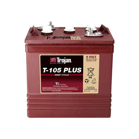 Trojan 6v 225ahr Flooded Deep Cycle Lead Acid Battery T 105 Plus Mr