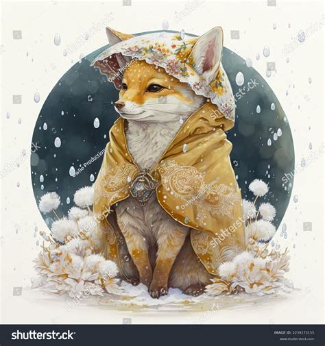 Cute Brown Fox Winter Hand Drawing Stock Illustration 2239173155 ...