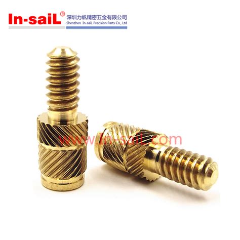 Threaded Brass Inserts Bolt For Pps Abs Pp Knurled Insert Nut And