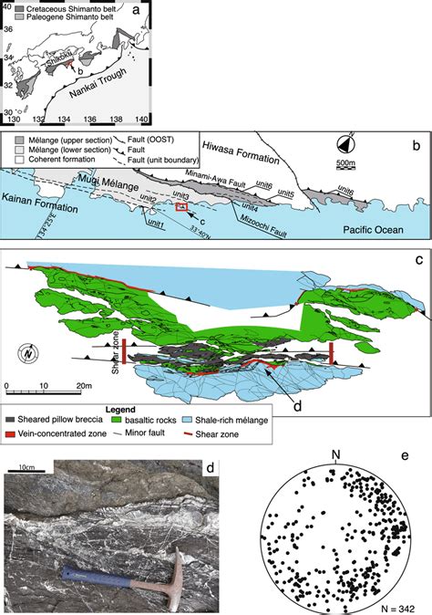 Geological Setting Of The Study Area A Distribution Of The Shimanto