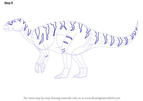 How To Draw A Iguanodon Dinosaurs Step By Step