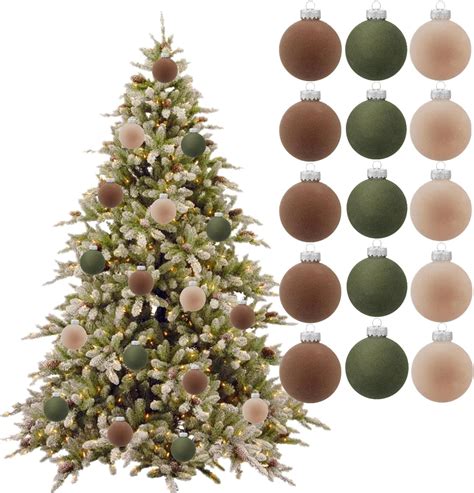 Amazon Pcs Velvet Christmas Ornaments Flocked Ornaments