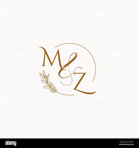 MZ Initial Wedding Monogram Logo Design Ideas Stock Vector Image Art