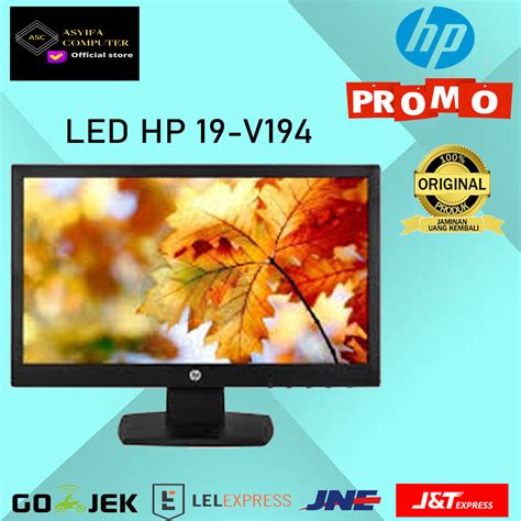 Monitor LED HP 19 INCH V194 Garansi Resmi Monitor Original HP