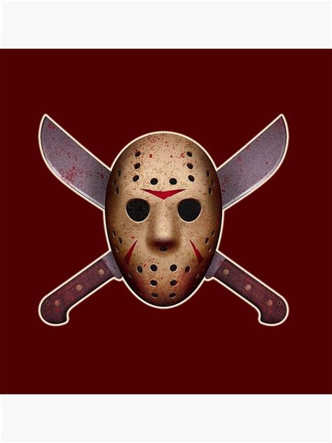 Jason Mask and Machetes Poster by VanHand | Jason mask, Jason, Mask