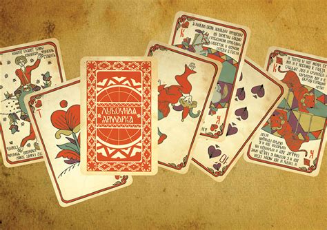 Playing cards / Игральные карты с стиле Лубок on Behance