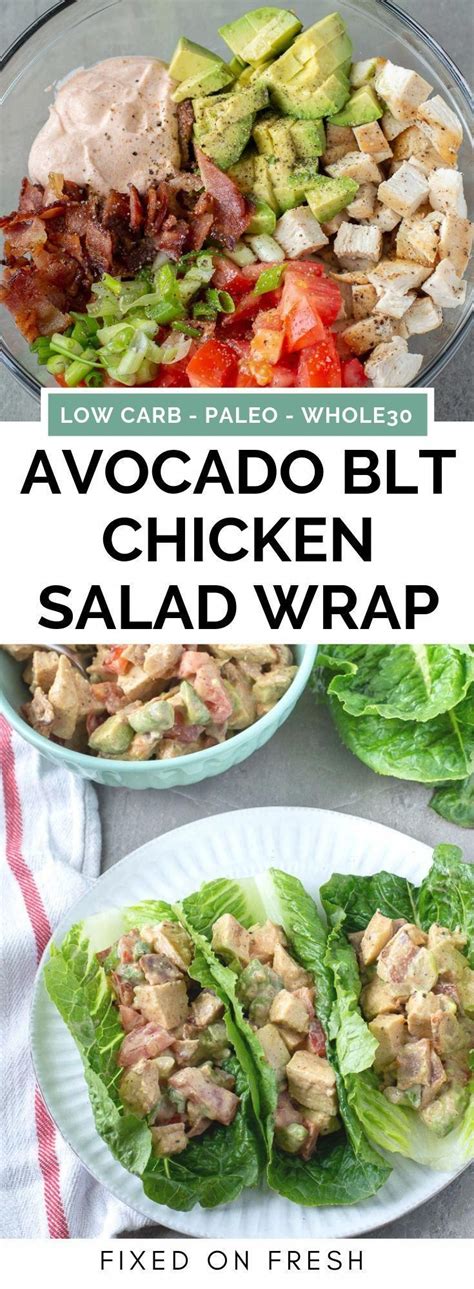 Blt Avocado Chicken Salad Wraps Artofit