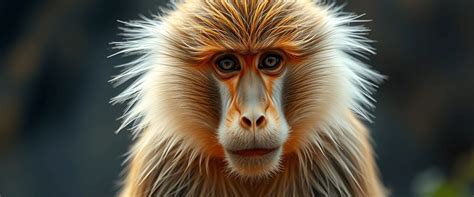 Close-Up of a Monkey with Distinctive Facial Features - Free Download - AI Scribbles