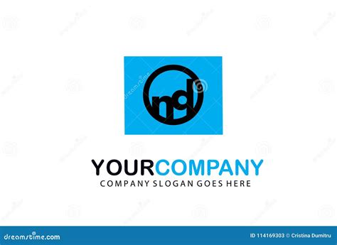 Initial Letter ND in a Circle Logo Vector Business Design Stock Vector ...