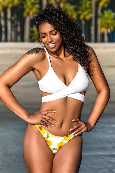 White And Sunflower Bikini