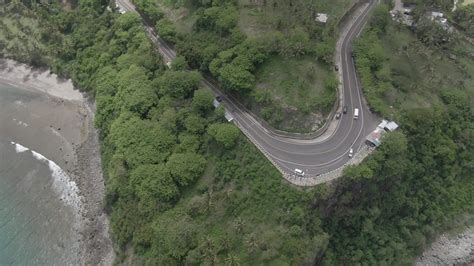 Beautiful Aerial Footage Of Malimbu Hill On A Cloudy Day Lombok West