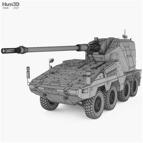 RCH 155 3D 모델 - 군용 차량 on Hum3D