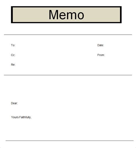 Memo Template On Word